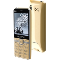Кнопочный телефон Maxvi P15 (золотистый)