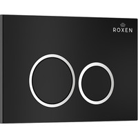 Унитаз подвесной Roxen Antares One Rimless 6 в 1 StounFix Slim 506406 (кнопка: черный матовый)