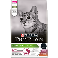 Сухой корм для кошек Pro Plan Sterilised Adult OptiSavour с уткой и печенью 3 кг