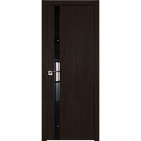 Межкомнатная дверь ProfilDoors 6ZN 90x200 (дарк браун/стекло черный лак)