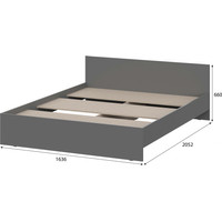 Кровать Mio Tesoro Денвер 160x200 (графит серый)