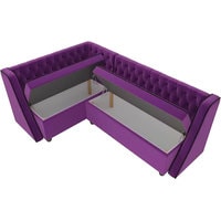 Угловой диван Лига диванов Лофт 104596 (левый, фиолетовый)