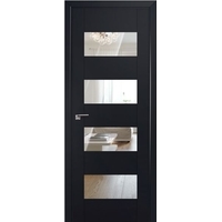 Межкомнатная дверь ProfilDoors 46U L 60x200 (черный матовый/мателюкс прозрачное)