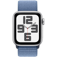 Умные часы Apple Watch SE 2 40 мм (алюминиевый корпус, серебристый/грозовой синий, нейлоновый ремешок)