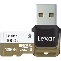 Карта памяти Lexar LSDMI128CBEU1000R microSDXC 128GB + кардридер