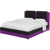 Кровать Лига диванов Камилла 200x160 29268 (черный/фиолетовый)