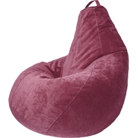 Кресло-мешок Palermo Bormio микровелюр L (марсала)