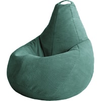 Кресло-мешок Мама рада! с двойным чехлом (велюр плюш, XL, хвоя, smart balls)