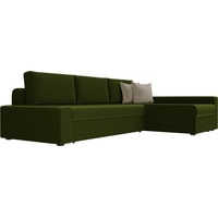 Угловой диван Лига диванов Версаль 29471 (правый, микровельвет, зеленый)