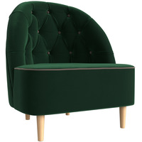 Интерьерное кресло Mebelico Амиса 306 110041 (велюр зеленый/кант бежевый)