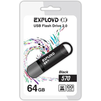 USB Flash OltraMax Exployd 570 64GB (черный) [EX-64GB-570]