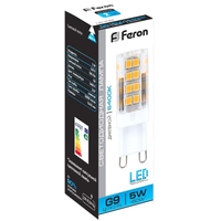 Светодиодная лампочка Feron LB-432 G9 5 Вт 6400 К [25771]