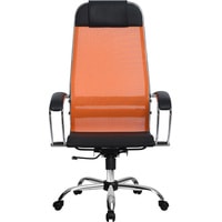 Кресло Metta SU-1-BK Комплект 4, Ch ов/сечен (пластиковые ролики, оранжевый)