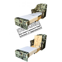 Кресло-кровать Асмана Виктория (рогожка кубики коричневые/рогожка бежевый)