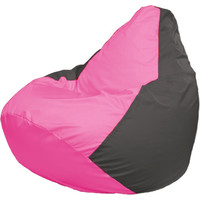 Кресло-мешок Flagman Груша Макси Г2.1-187 (серый темный/розовый)