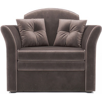 Кресло-кровать Мебель-АРС Малютка №2 (бархат, серо-шоколадный Star Velvet 60 Cofee)