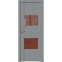 Межкомнатная дверь ProfilDoors 21U L 60x200 (манхэттен, стекло коричневый лак)