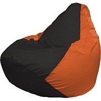 Кресло-мешок Flagman Груша Медиум Г1.1-400 (черный/оранжевый)