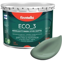 Краска Finntella Eco 3 Wash and Clean Naamiointi F-08-1-3-LG198 2.7 л (хаки зел)