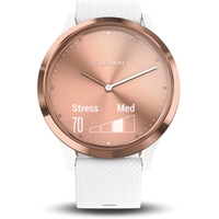 Гибридные умные часы Garmin Vivomove HR Sport S/M (розовое золото/белый)