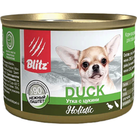 Консервированный корм для собак Blitz Holistic Small Breed Duck with Zucchini (для мелких пород с уткой и цукини) 200 г