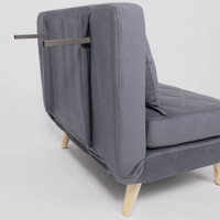 Кресло-кровать DiArt Элли 80 104192 (серый Велютто люкс 32/бук)