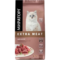 Сухой корм для кошек Мираторг Extra Meat c нежной телятиной для котят в возрасте от 1 до 12 месяцев 10 кг