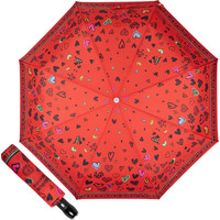 Складной зонт Moschino 7948-OCC Scribble Hearts Red
