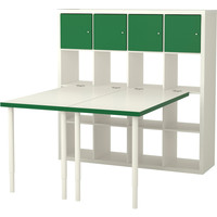 Стол Ikea Каллакс (белый/зеленый) [191.230.58]