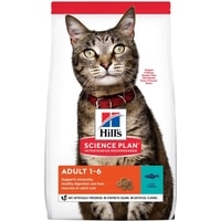 Сухой корм для кошек Hill's Science Plan Adult 1-6 with Tuna для взрослых кошек для поддержания жизненной энергии и иммунитета, с тунцом 3 кг