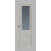 Межкомнатная дверь ProfilDoors 28U R 90x200 (манхэттен/мателюкс графит узор золото)
