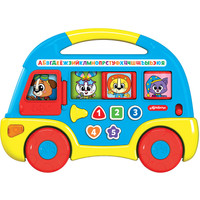 Развивающая игрушка Азбукварик Музыкальный автобус. Первые знания 2808 (синий)