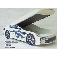 Кровать-машина Бельмарко Бондмобиль 160x70 (белый)