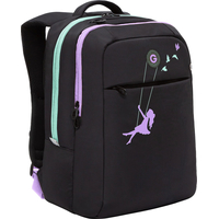 Городской рюкзак Grizzly RD-344-2 (черный/лиловый)