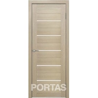 Межкомнатная дверь Portas S22 80x200 (лиственница крем, стекло lacobel белый лак)