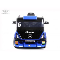Электромобиль RiverToys Mercedes-Benz Axor с прицепом H777HH (темно-синий)