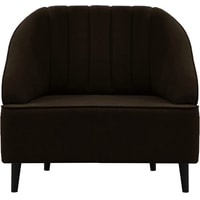 Интерьерное кресло Brioli Донато (велюр, B74 коричневый/темные ножки)