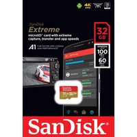 Карта памяти SanDisk Extreme microSDHC SDSQXAF-032G-GN6MN 32GB