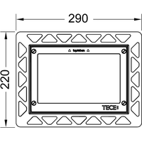 Рамка панели смыва Tece Монтажная рамка Loop Square 9240649 (хром глянцевый)