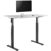 Стол для работы стоя ErgoSmart Manual Desk Compact 1360x800x36 мм (бетон Чикаго/белый)