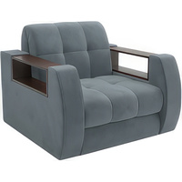 Кресло-кровать Мебель-АРС Барон №3 (велюр, серо-синий HB-178 26)