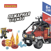 Конструктор Bondibon Пожарная Служба ВВ5708 Пожарная машина
