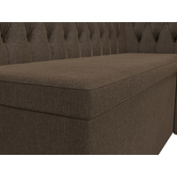 Угловой диван Лига диванов Мирта 262 правый 107603 (рогожка, коричневый)