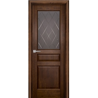 Межкомнатная дверь Юркас Валенсия М. ДО (античный орех/мателюкс графит с фрезеровкой)