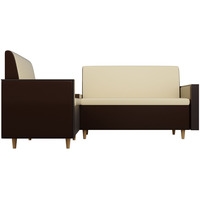 Угловой диван Mebelico Модерн 61167 (левый, бежевый/коричневый)