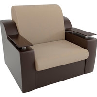 Кресло-кровать Лига диванов Сенатор 100701 80 см (бежевый/коричневый)