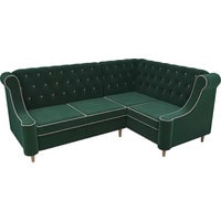 Угловой диван Лига диванов Бронкс 104570 (правый, зеленый)