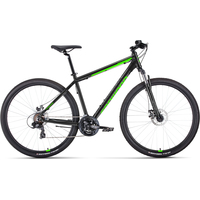 Велосипед Forward Apache 29 2.0 D Classic р.19 2022 (черный/ярко-зеленый)