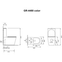 Унитаз напольный Grossman Color GR-4480BRLMS