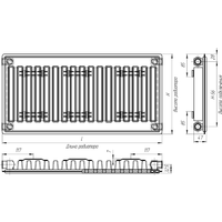 Стальной панельный радиатор Лидея ЛК 11-509 тип 11 500x900